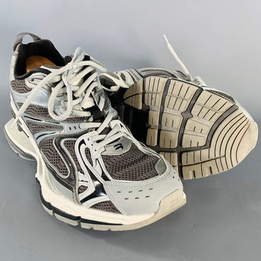 BALENCIAGA Size 10 X-Pander Grey Black Color Block Nylon Athletic Sneakers - Picture 5 of 8